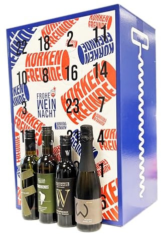 Korkenfreunde Wein-Adventskalender (24x0,375l) mit 24 verschiedenen Rebsorten aus Österreich