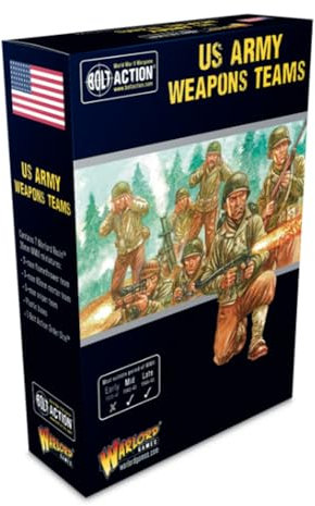 Warlord Games US Army Weapons Teams – Miniaturen für Bolzen-Aktion, sehr detaillierte Miniaturen aus dem 2. Weltkrieg für Tisch-Kriegsspiele