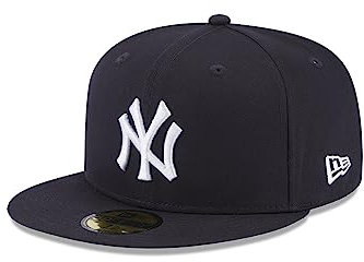 New Era Team Side Patch 59Fifty Cap NY Yankees Dunkelblau Weiß, Size:7 3/8
