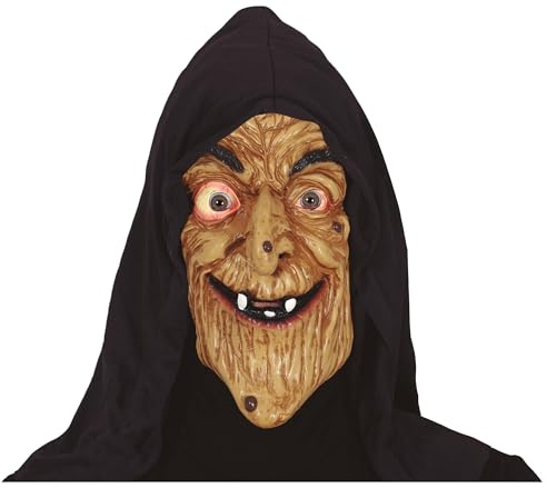 FIESTAS GUIRCA Maske Hexe Hexe aus PVC mit Kapuze