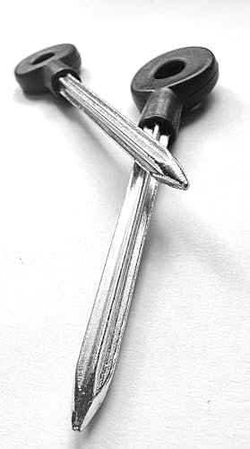 TDHS Bolt Key Security Rack Door Star Key Extra Long Chrome Lock for Doors and Windows 88mm Key Length 58mm (Pack of 2)