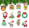 AUAUY 12PCS Diamant Malerei Schlüsselanhänger, DIY Weihnachten Schlüsselring, 5D Full Drill Diamond Painting Keychain Anhänger Geschenk, Strass Malerei Stickerei Kunst Ornamente für Kinder Erwachsene
