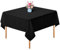 1 Packung schwarze Polyester-Tischdecke für kleine quadratische Tische, 132 x 132 cm, Polyester-Stoff-Tischdecke, knitterfrei, waschbar, Tischdecke, für Hochzeit, Geburtstag, Party, Bankett-Dekoration
