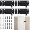 4 Stück Türriegel Schwarz Klein,Türriegel Schwarz Klein,4 Stück Set, Schiebeschloss mit Schrauben,Für Gartentor, Schuppen, Innentüren,Robustes Aluminiumlegierungsmaterial für Langzeitnutzung