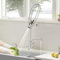 Ausziehbarer Industrie-Wasserhahn | Armatur für Küchenspüle | Hand-Multifunktionssprühventil | Gastronomie mit schwarzer Handbrause und Einhebelmischer | Mischbatterie