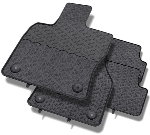 Mossa - Gummifußmatten Auto kompatibel mit Cupra Ateca Crossover (2018- ) schwarz Gummimatten Gummi Fußmatten