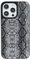 DMaos for iPhone 13 Pro Case for Women, Snake Skin Lines Synthetic Patent Leather Cover, Classic Fashion for iPhone13 Pro 6.1 Inch - White