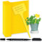 COM-FOUR® Etiquetas para plantas 50x con marcador de doble punta - etiquetas enchufables para jardines - tapones para plantas para etiquetar - tapones de cultivo de 15 cm (50 piezas - amarillo - 15cm)