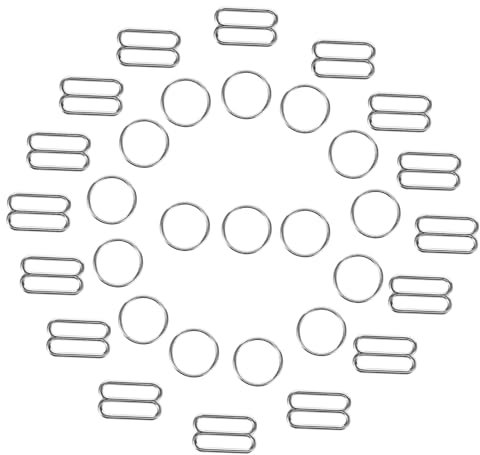 ANDRESLAD 20 Paia Di Ganci Per Reggiseni Clip Di Ricambio Per Costumi Da Bagno Ganci Per Costumi Da Bagno Argento