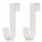 2-Pack White Over-Door Mounting Hardware – Multi-Purpose Organizers for Towels, Garments & Seasonal Décor | Rust-Resistant Hanging Solution for Bathrooms & Entryways