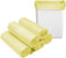 Bolsa de basura amarilla 50 l | 100 bolsas de basura de 50 litros (2 rollos de 50 bolsas amarillas) | Resistente (14 µ) e impermeable | Papeleras Oficinas – Cocina | Cierre de lazo para atar |