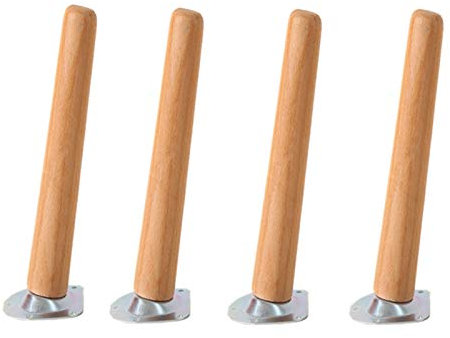 Generisch Ersatzmöbelbeine, Holzmöbelbeine, konische Möbelfüße aus Massivholz, Ersatzschrankfüße, für Sofa, Couch, Tisch, Schreibtisch, Ottomane, Holztisch, mit (50 cm), Cl
