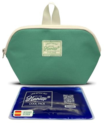 Huniox® Cool Bag – Bolsa Isotermica Bebe – Bolsa Almuerzo Mujer – Lunch Bag Adultos – Nevera Leche Materna – 24,5×14×10 cm · 3L (Mint, Snack)