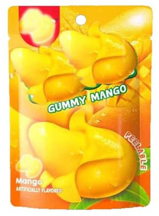 Assorted Gummy Sweets 65g – Peach, Orange, Lychee, Green Apple & More Flavours | Soft Chewy Fruit Treats - As (6 x Pack, Gummy Mango Candy)