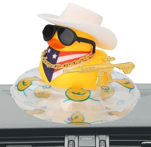 Car Bird Decoration Yellow Rubber Bird Squeaky Bath Toy