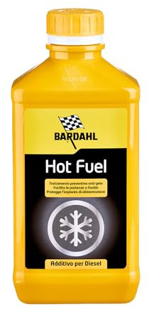 Bardahl - Hot Fuel, Additivo Auto per Motori Diesel, Impedisce la Formazione dei Cristalli di Paraffina, Abbassa il Punto di Congelamento, 1 Litro