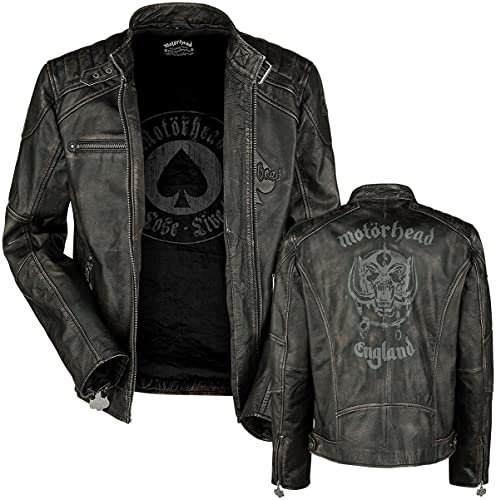 Motörhead England Uomo Giacca di pelle nero L 100% pelle (bufalo) Regular