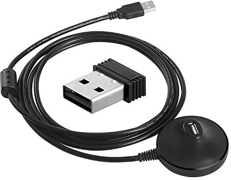 CooSpo ANT+ USB Stick Dongle with 2M/6.56FT Extension Cable, ANT+ Dongle for Zwift Garmin Forerunner Sunnto PerfPRO Studio Rouvy BKOOL Peloton CycleOps TrainerRoad, ANT+ Receiver for Bike Trainers