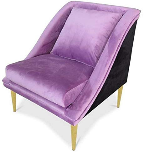 Casa Padrino Luxus Wohnzimmer Samt Sessel Lila/Schwarz/Gold 61 x 61 x H. 78 cm - Luxus Möbel