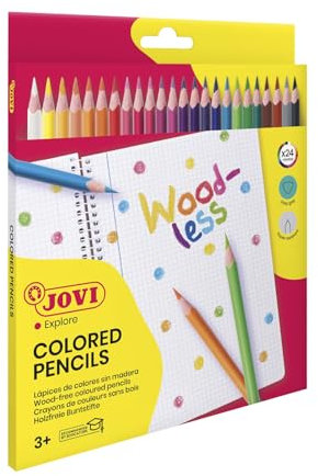 Jovi - Lápices de colores Woodless de 24 unidades Colores surtidos (734/24)