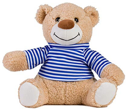 Gözze Türstopper Sitzender Teddy mit Shirt, Natur, 21 cm, 90026-4