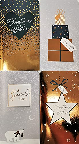 Tallon 2906 Arctic Luxe Lot de 4 porte-monnaie et enveloppes de Noël