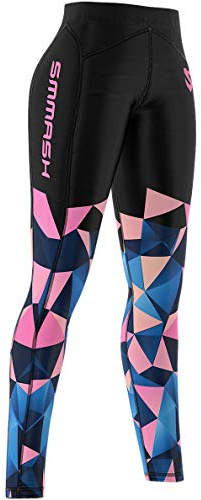 SMMASH Sport Leggings Damen Sportleggings Lang Push Up Blickdicht Elastisch Figurformend Sporthose Yogahose