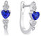 YL Creolen 925 Sterlingsilber mit September Geburtsstein Spinellblau U Form Huggie Ohrringe für Damen