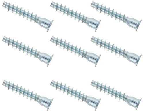 MroMax Lot de 20 vis autoforeuses M7 x 40 mm en acier carbone plaqué zinc Intérieur hexagonal Argenté