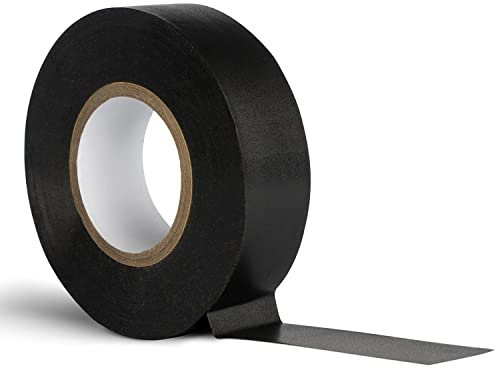 WINSOME Black Electrical Tape Waterproof Heat Resistant Tape 20m x 19mm - Strong Heavy Duty, Sticky, PVC Electric Insulation Tape for Wires, and Cables (Pack of 1)