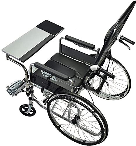 Plateau pour Fauteuil Roulant, Table à Manger en Fauteuil Roulant, Bureau pour Ordinateur Portable, pour Les Personnes âgées et Les Patients à Manger, Lire, écrire, Peut être levé et abaissé, plié