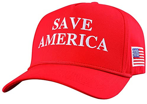 Donald-T Red Save America Hut | T 2024 MAGA Style USA Trucker Hat für Republikaner und Präsidenten-Fans | Ideal für Rallye, Rot/Ausflug, einfarbig (Getaway Solids), 0
