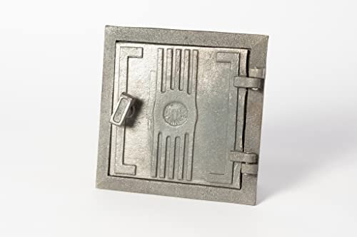 SEZAM Polish Foundry Gusseisen Schornsteinreinigung Außentür, Natürliche Farbe 17x3.5x17cm
