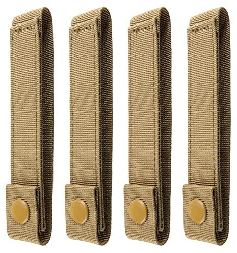 WYNEX Molle Strap 6 Zoll, Taktische Molle Strap Molle Gurtband Riemen Befestigung Snap Strap Nylon Daumen Snap Riemen 4 Packs