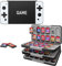 MoKo Spiel Aufbewahrungsbox Kompatibel mit Nintendo Switch 2/Switch OLED 2021/Lite, Game Case mit 72 Game Card Slots & 24 SD Card Slots, Schlank Tragbar Spiele Organizer, Schwarz + Weiß