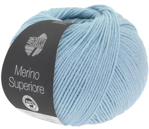 LANA GROSSA Merino Superiore | Pure, extrafeine Merinowolle waschmaschinenfest und filzfrei | Handstrickgarn aus 100% Schurwolle (Merino extrafein) | 50g Wolle zum Stricken & Häkeln | 180m Garn FB24