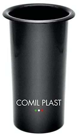 Comil Plast | Portafiori Interno in plastica per Vaso da cimitero Colore Nero | Diametro 7 cm, Altezza 14 cm.