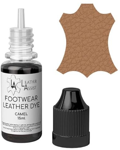 Leather Assist Footwear Leather Dye | Paint Colour Repair, Leather Shoes, Leather Boots, Loafers, Trainers (Camel)