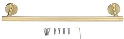 Barre Porte-Serviettes dorée Porte-Serviettes de Bain Mural Outil de Rangement de Salle de Bain en Acier Inoxydable 304 Tube Unique Haute dureté Durable et Stable pour Salle de Bain Cuisine