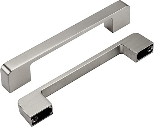 LONTAN 5 Pack 160mm Brushed Nickel Cupboard Handles Kitchen Cabinet Handles Kitchen Door Handles Drawers Handles Zinc Alloy Handles for Drawers Modern Kitchen Handles Cupboard Door Handles
