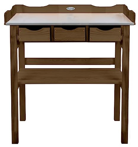 Esschert Design Pflanztisch Schubladen Braun Gartenarbeitstisch Blumentisch