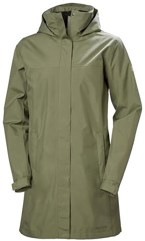 Helly Hansen Damen Aden Langer Regenmantel, Grün, XS