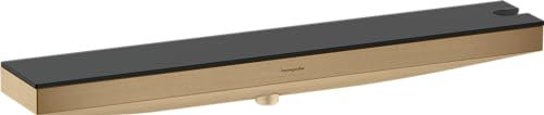 hansgrohe Wandanschluss mit Duschkopfhalterung und Duschablage Rainfinity, Schlauchanschluss Dusche mit Brausehalter (rechts) und Duschregal 50cm, Brushed Bronze