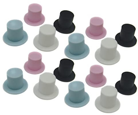 Toddmomy 100st Mini Hut Für Puppe DIY Bastel-Zylinder Weihnachten Goodie Bag Stuffers Weihnachtszylinder Puppen Kappen Formelle Miniaturhüte Hüte Zum Basteln Weinflasche Fräulein Spielzeug