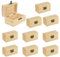 Yicaam 10 Stück Klein Unfertige Hölzernes Schatztruhe Box (9x5x4,5cm) Mini Holz Schatzkiste mit Verschluss für DIY Kunsthandwerk und Party Favor
