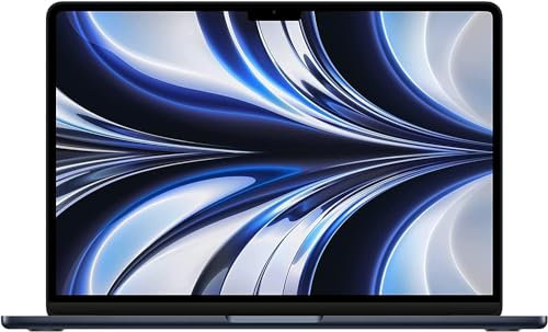 Apple MacBook Air 2022 mit Apple M2-Chip, 8-Core-CPU, 10-Core-GPU (13 Zoll, 8 GB RAM, 256 GB SSD-Speicher) (QWERTZ Deutsch) Mitternacht (Generalüberholt)