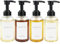 DRERIO Distributeur Sirop de Café, 4 Bouteille de Sirop en PET 300ml, Pompe Sirop Distributeur de Pompe à Café pour Bar à Café et Cuisine