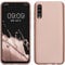 kwmobile Case kompatibel mit Samsung Galaxy A50 Hülle - Schutzhülle aus Silikon metallisch schimmernd - Handyhülle Metallic Rosegold
