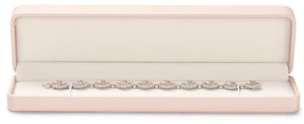 Oirlv Pu Leder Rosa Lange Kette Box für Aufbewahrungs Geburtstag Geschenkbox zum Valentinstag Jubiläum 5