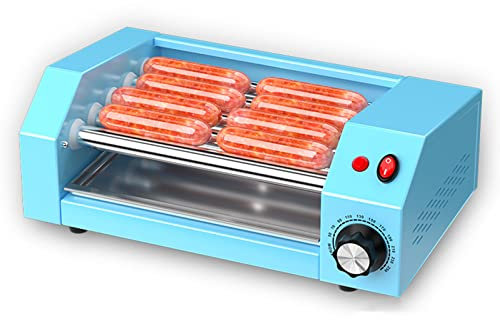 Bollitore elettrico per hot dog, in acciaio inox, con 5 rulli, ideale per salsicce da colazione